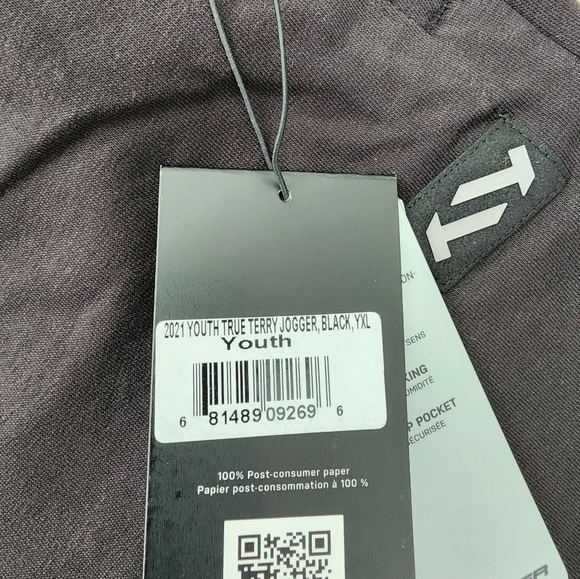 True Temper Apparel 2021 Youth True Terry Jogger. Black. Size YXL. New.The Ter - Picture 10 of 10